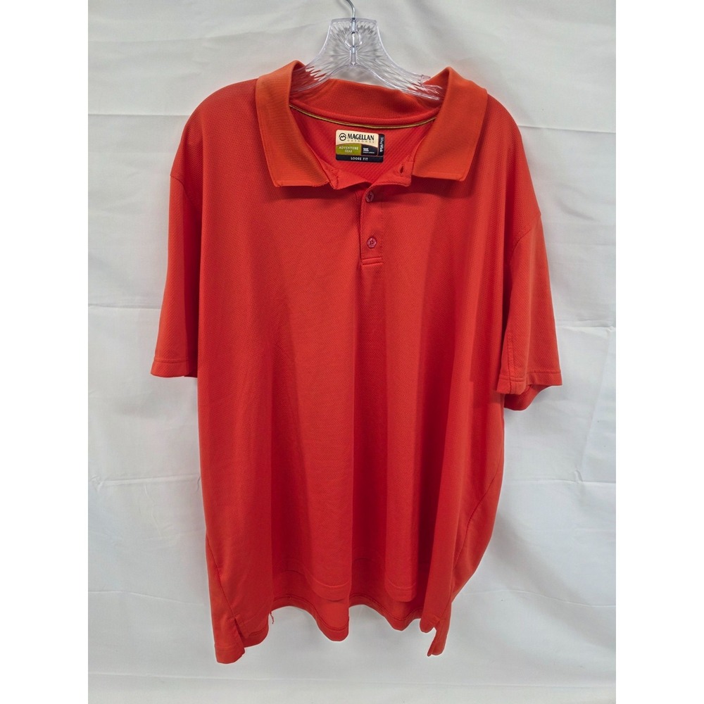 Magellan Outdoors MagWick Polo Shirt Mens 3XL Orange Short Sleeve Adventure Gear